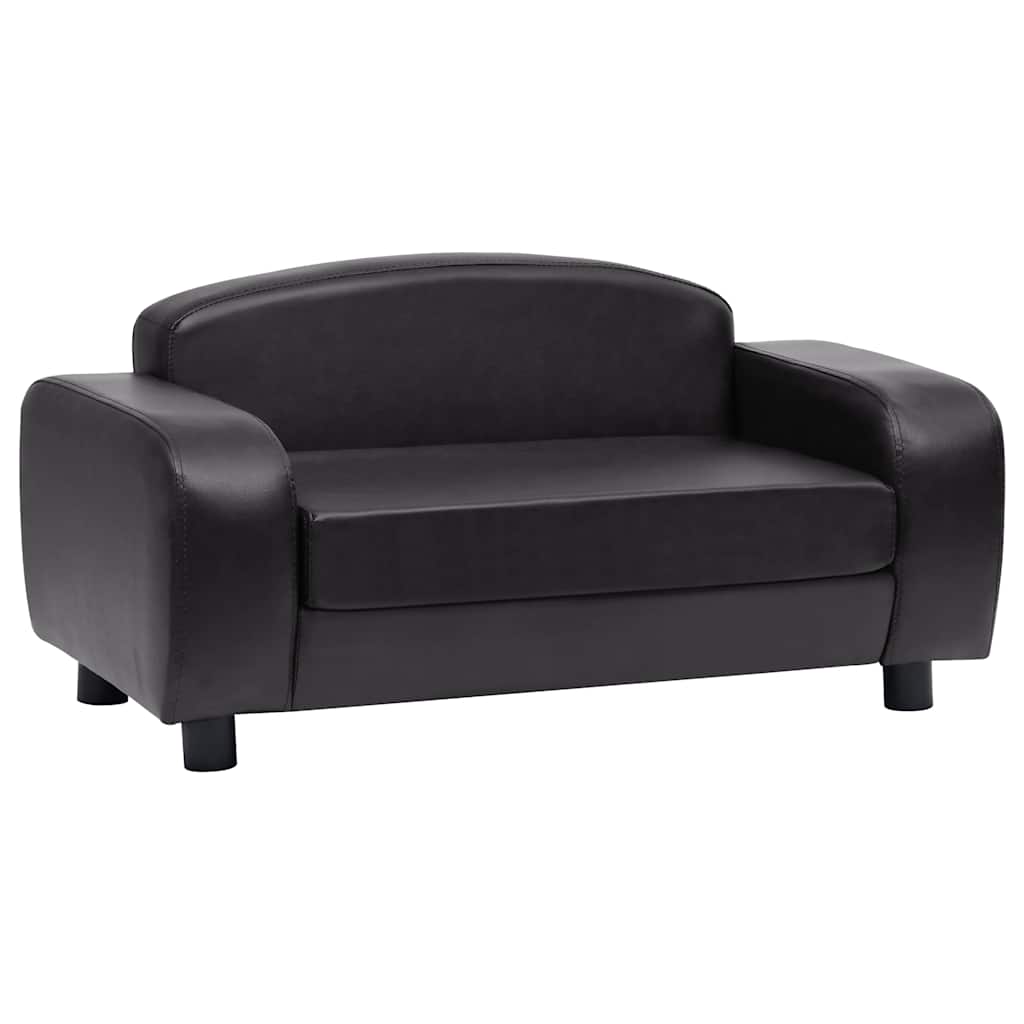 Hundesofa Grau 80x50x40 cm Kunstleder