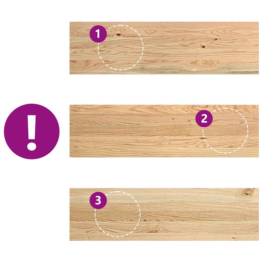Treppenstufen 4 Stk. Unbehandelt 70x25x2 cm Massivholz Eiche