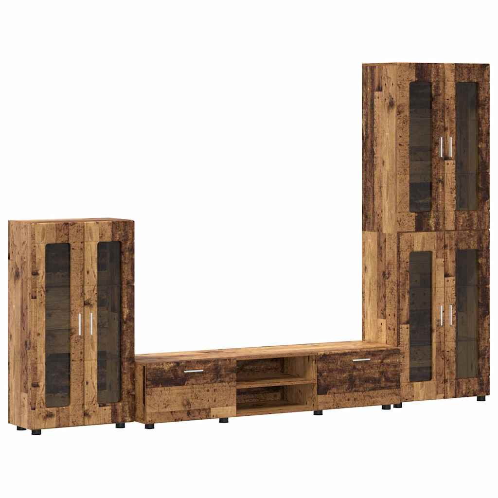 Highboard mit Regal FLORIN Weiß 60 x 35 x 182 cm Holzwerkstoff