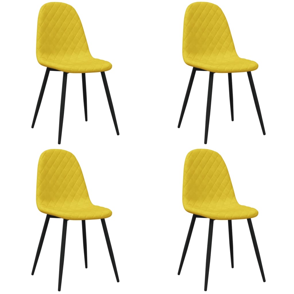 Esszimmerstühle 4 Stk. Cremeweiß Samt