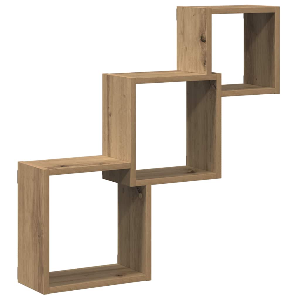 Cube Wandregale Weiß 68x15x68 cm Holzwerkstoff