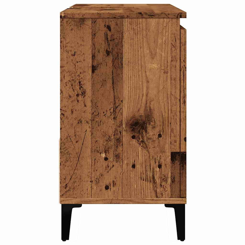 Badschrank Weiß 65x33x60 cm Holzwerkstoff