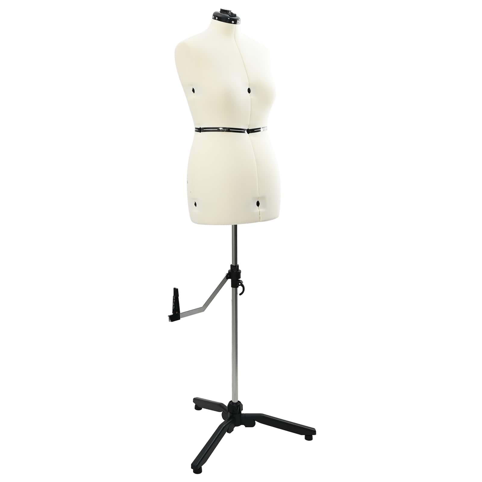 Verstellbare Kleiderform für Damen Creme S Samt