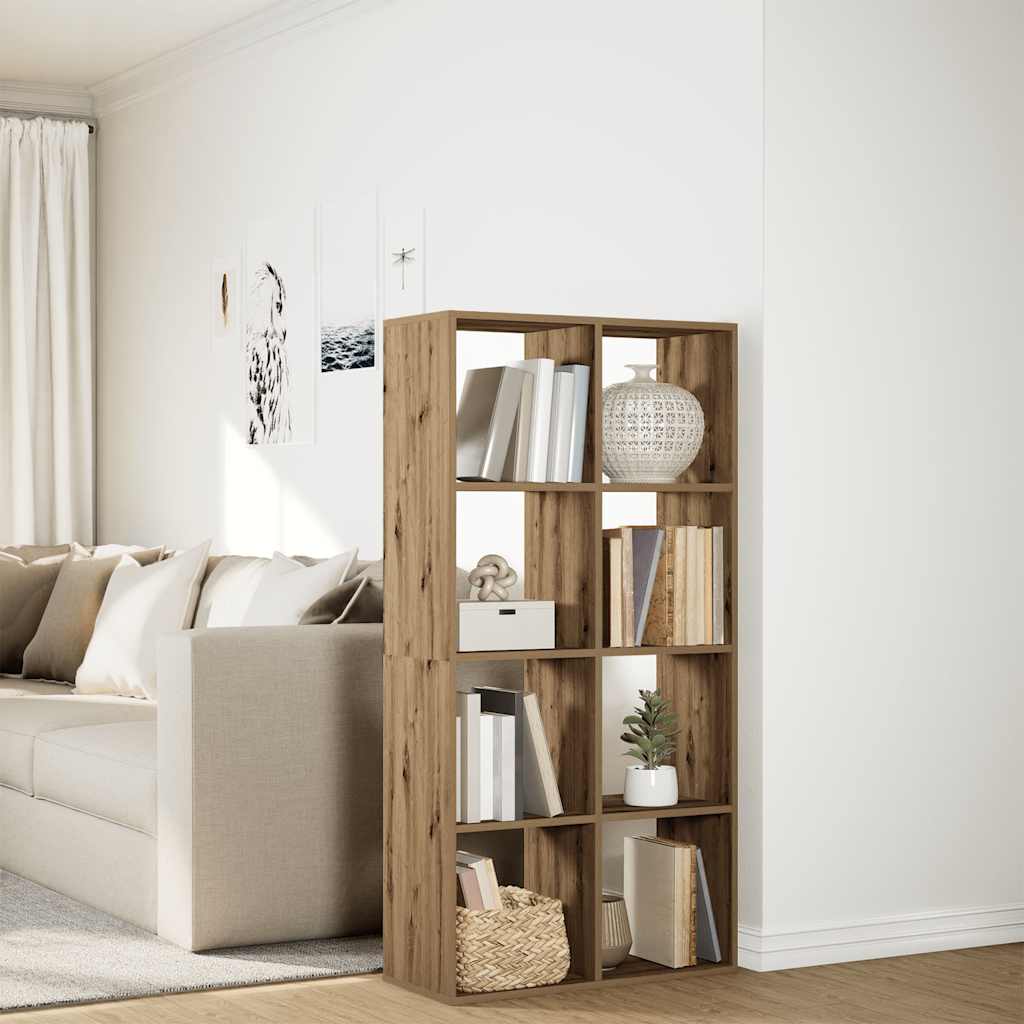 Bücherregal Weiß 137,5x29x137,5 cm Holzwerkstoff