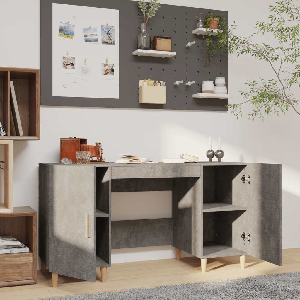 Schreibtisch Weiß 140x50x75 cm Holzwerkstoff
