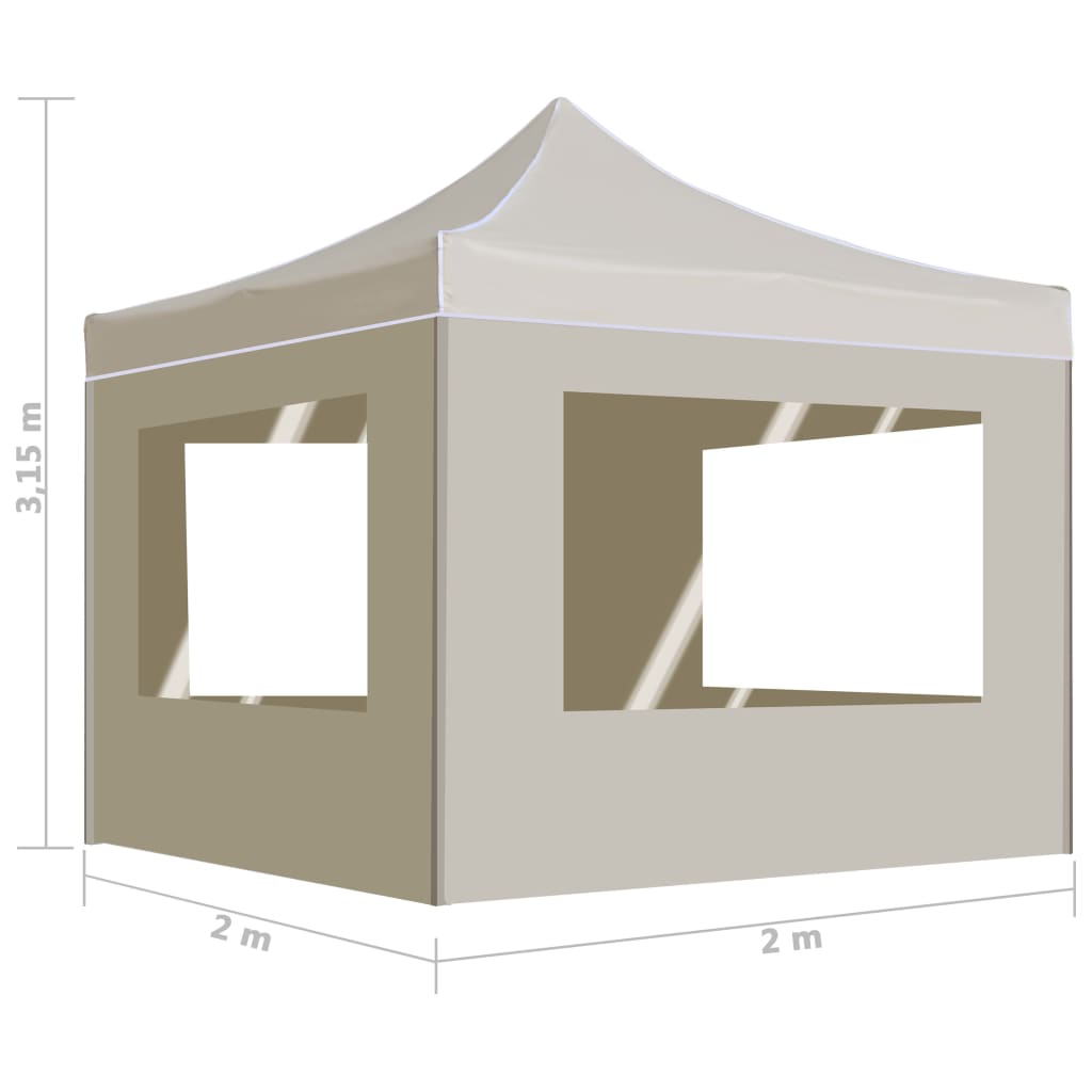 Profi-Partyzelt Faltbar Aluminium 2x2 m Anthrazit