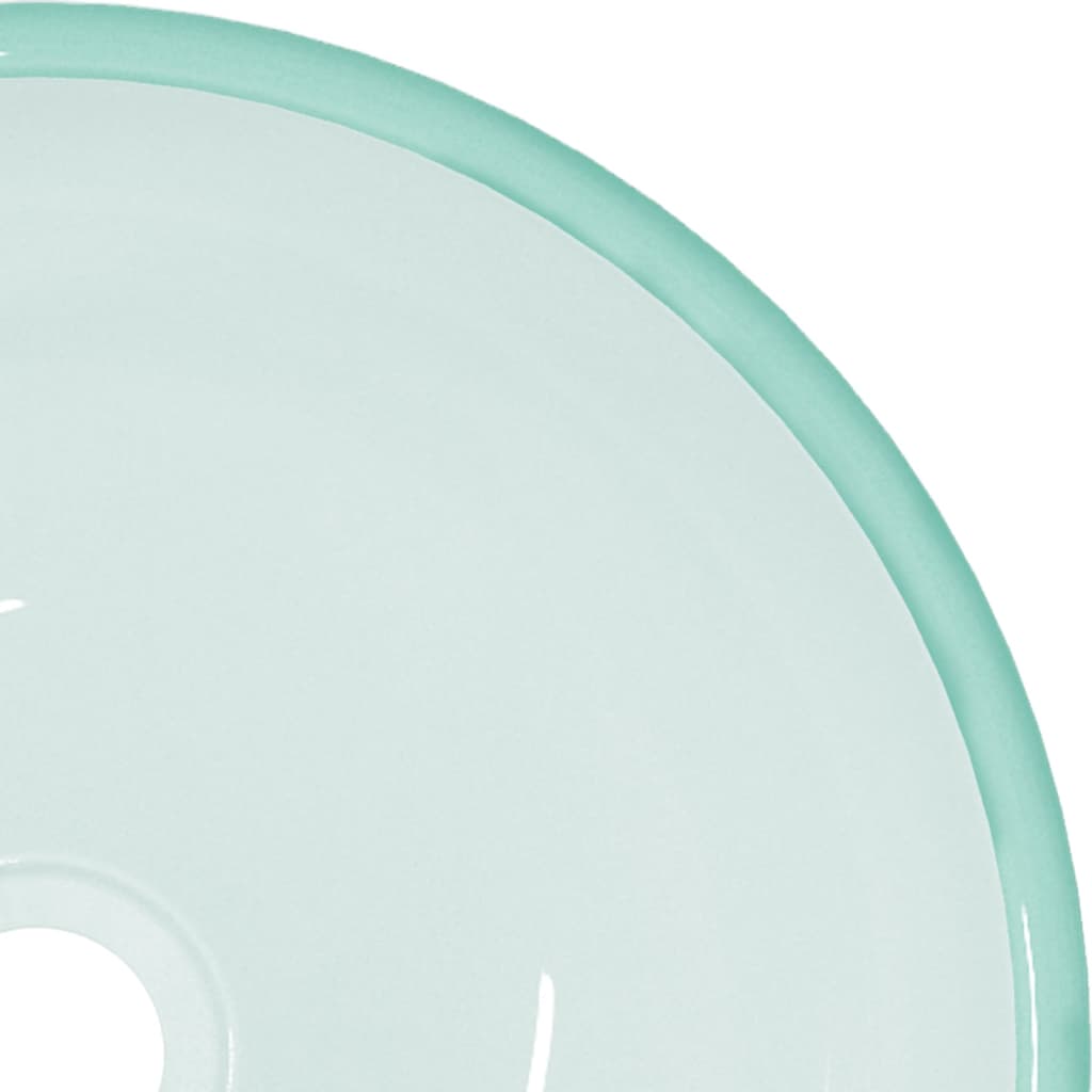 Waschbecken Hartglas 35x12 cm Transparent