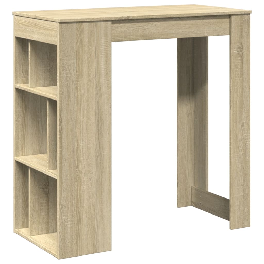 Bartisch Schwarz Eichen-Optik 102 x 50 x 103,5 cm Holzwerkstoff