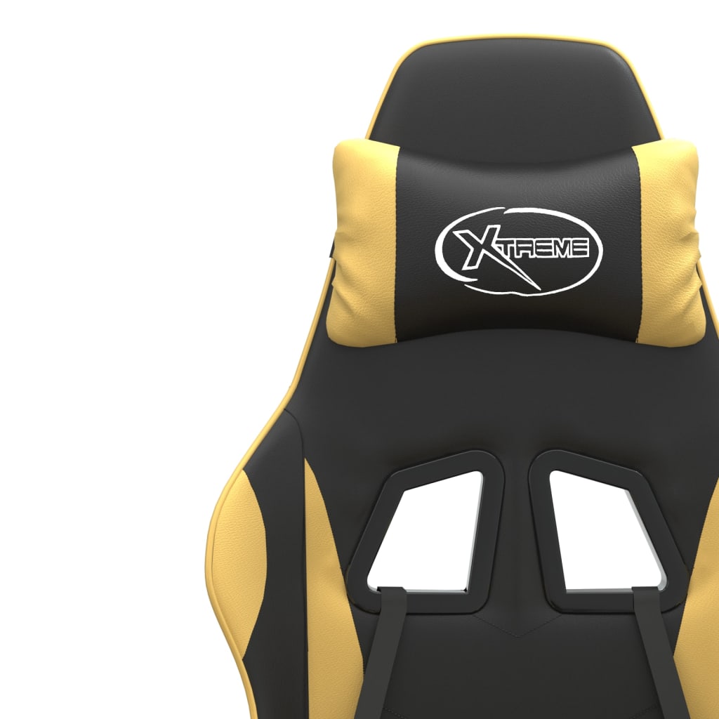 Gaming-Stuhl Drehbar Schwarz und Grün Kunstleder