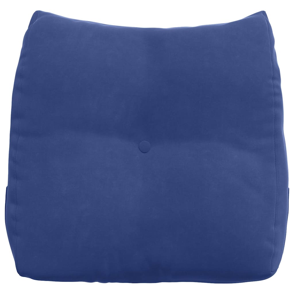 Rückenkissen Blau 45 x 24 x 50 cm Samt