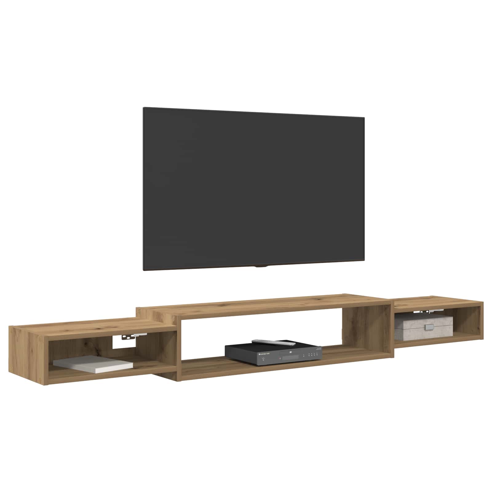 Wandmontierter TV-Schrank Wandhalterung Weiß 140 x 28 x 21 cm