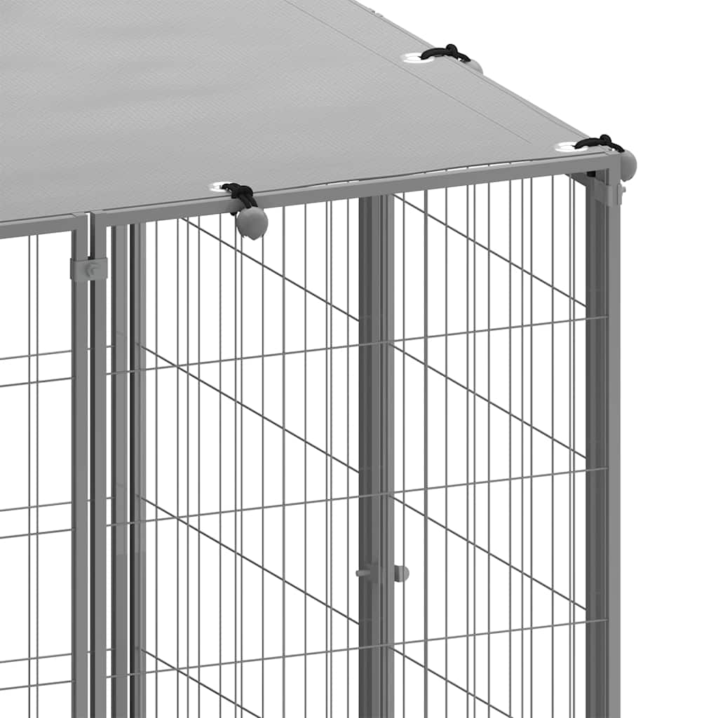 Hundezwinger 110x110x110 cm Stahl Schwarz