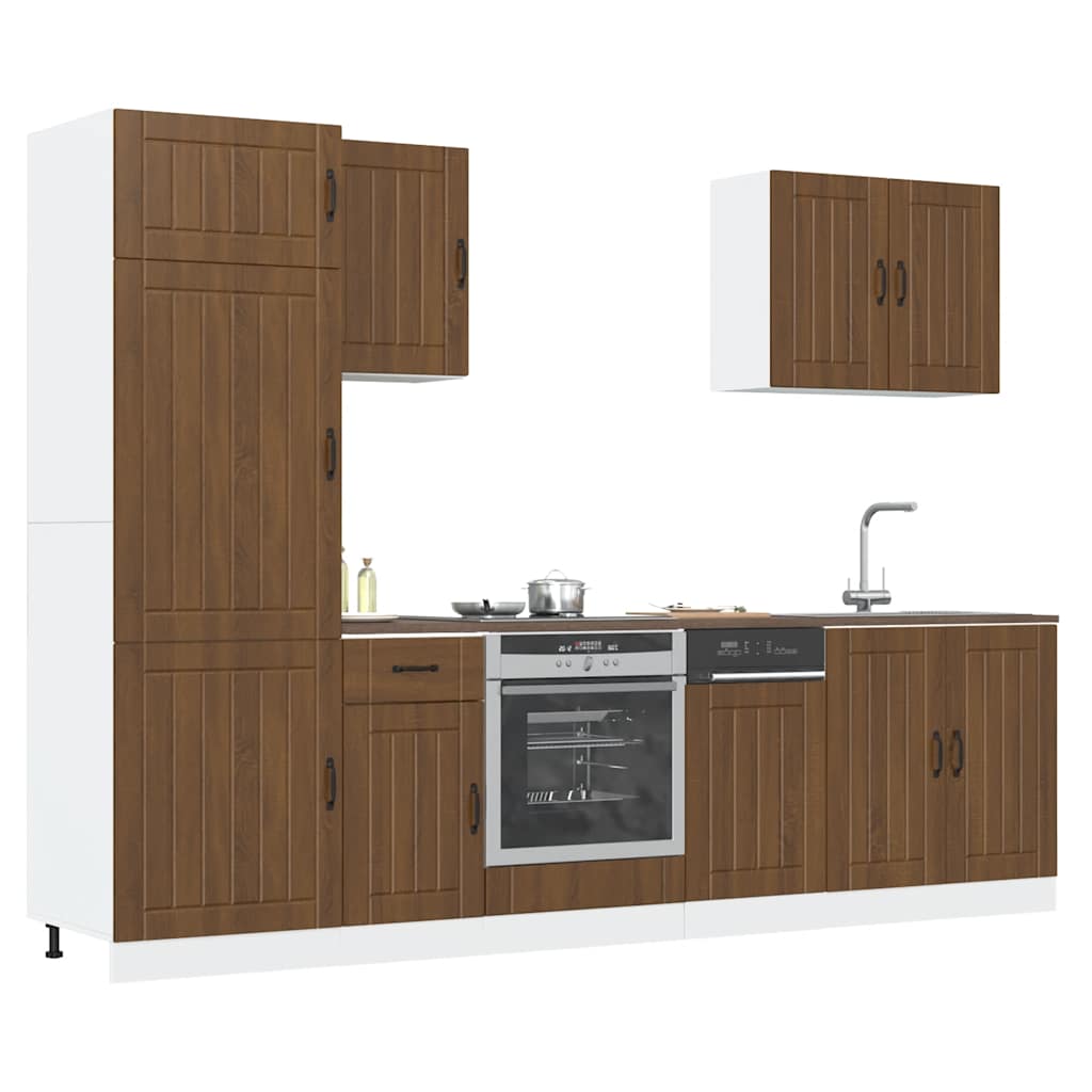 7-tlg. Küchenschrank-Set Lucca Weiß Holzwerkstoff