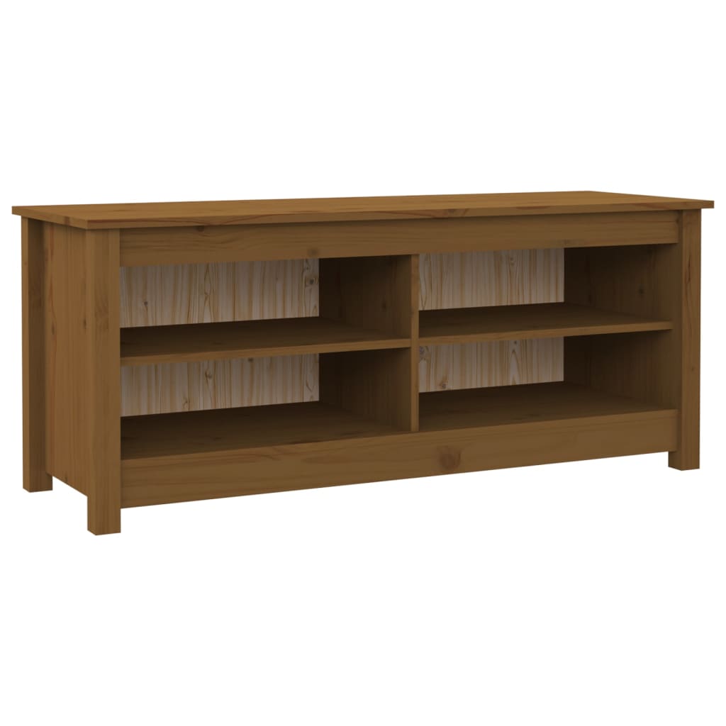 Schuhbank Weiß 70x38x45,5 cm Massivholz Kiefer