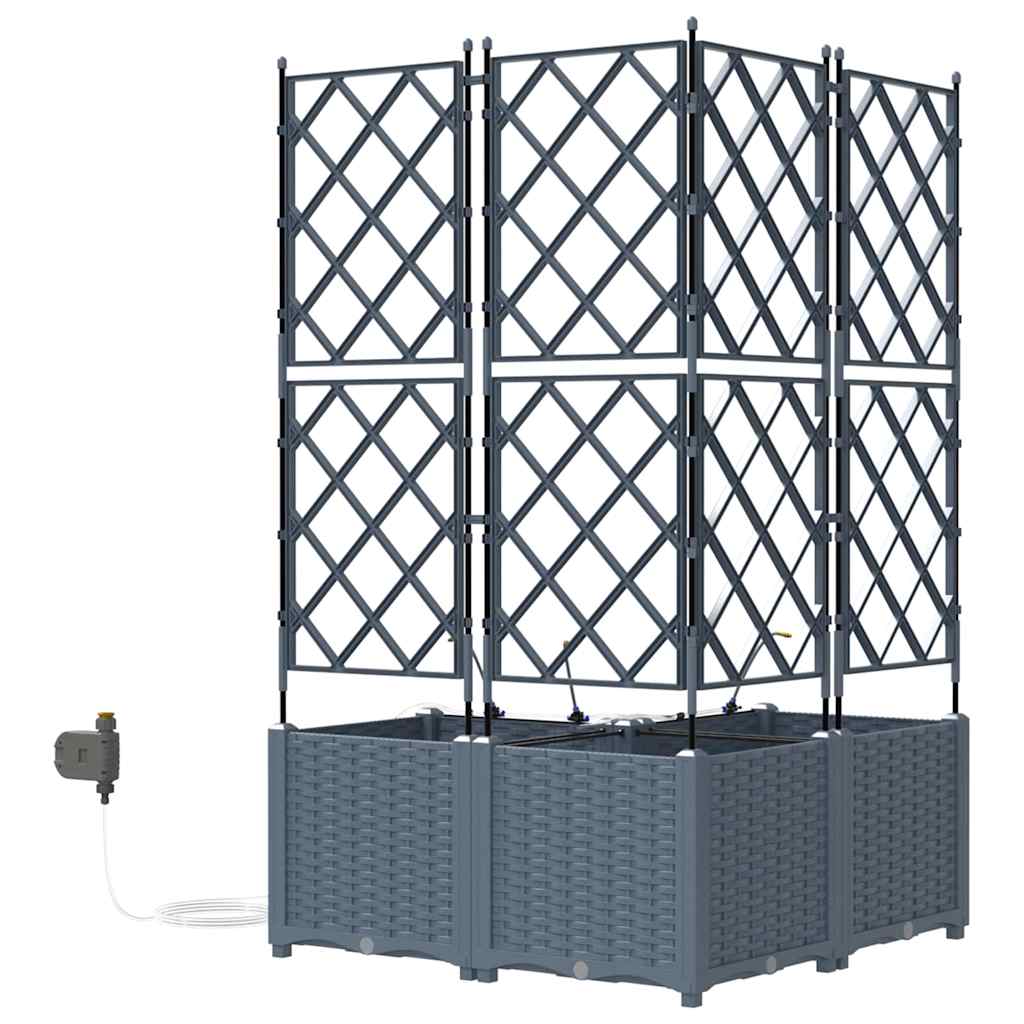 Garten-Pflanzgefäß 4 Stk. Braun 160 x 40 x 22 cm PP