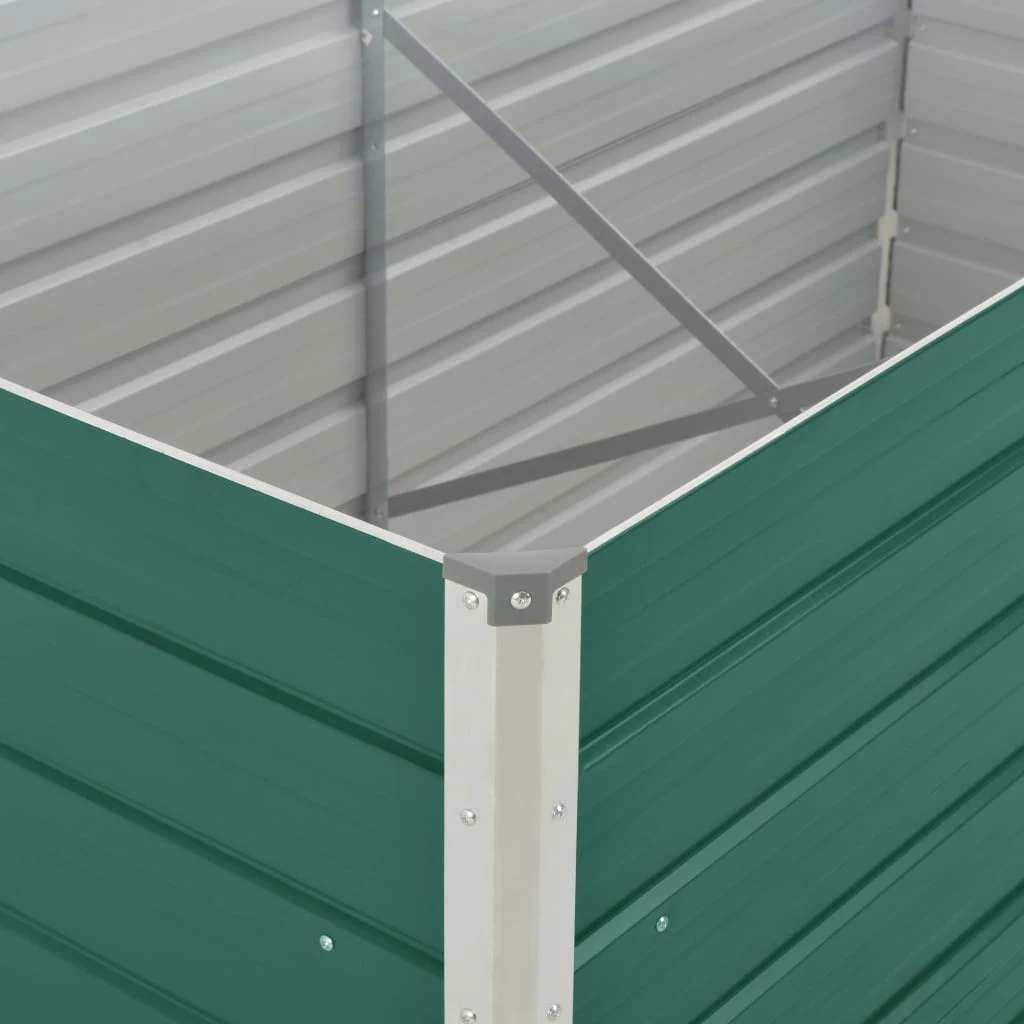 Garten-Hochbeet Verzinkter Stahl 240x80x77 cm Grün