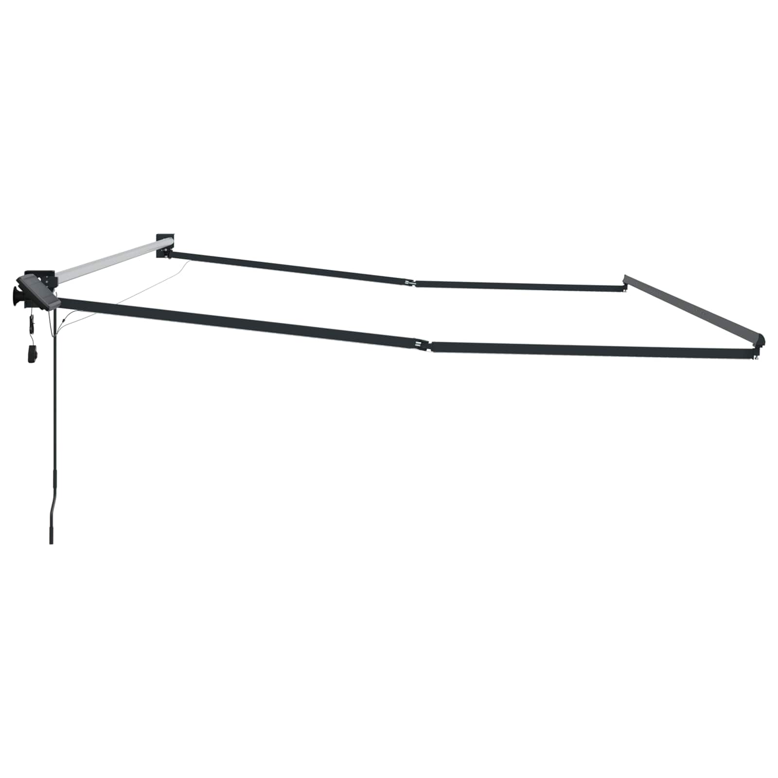 Elektrisches Markisenrahmen Weiß 2,5 x 2 m Aluminium