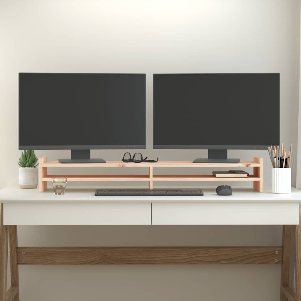 Monitorständer 50x27x15 cm Massivholz Kiefer