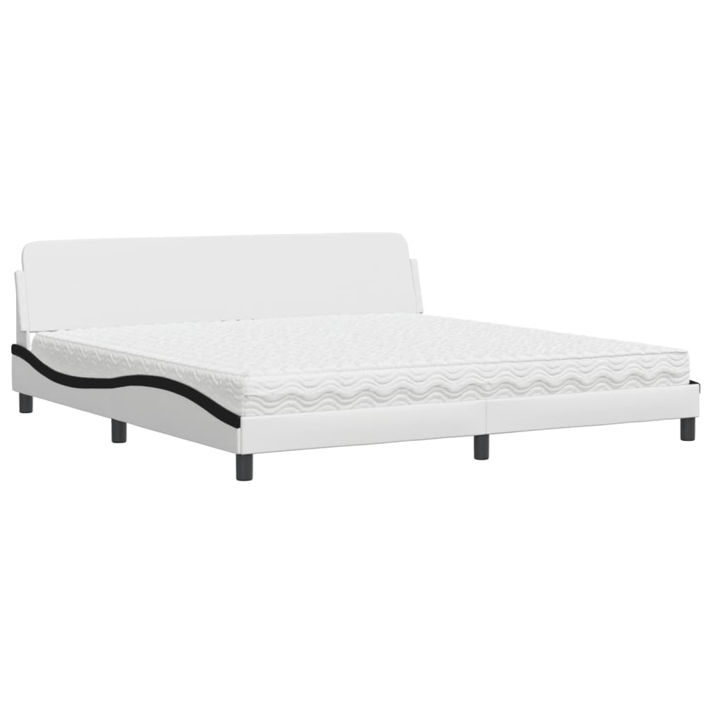 Bett mit Matratze "Dover" Schwarz 80x200 cm Kunstleder