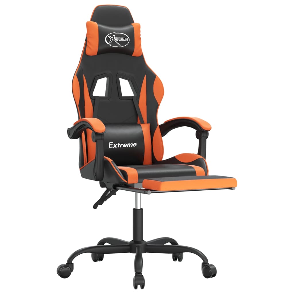 Gaming-Stuhl Drehbar Schwarz und Grün Kunstleder