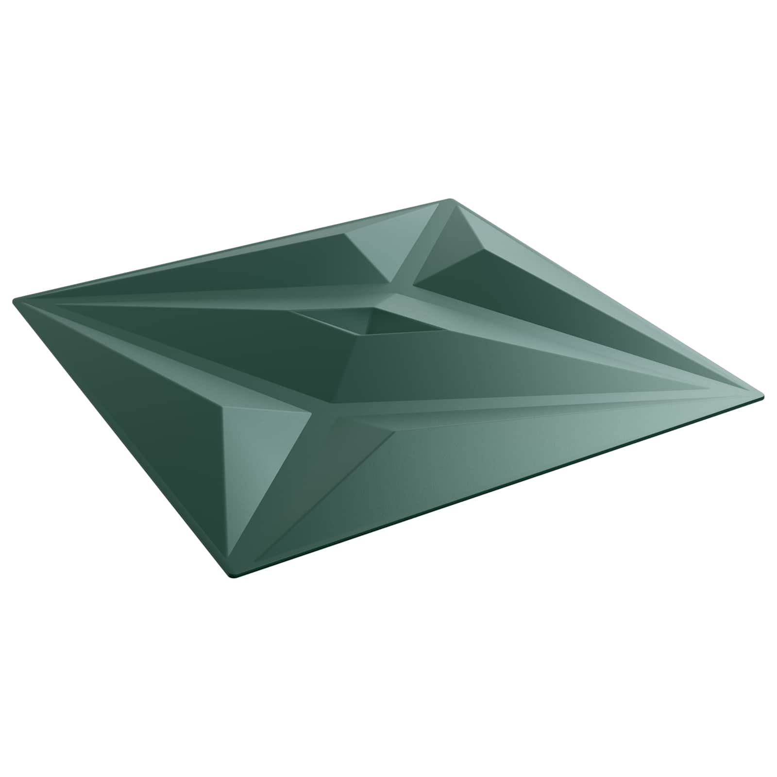 Wandpaneele 12 pcs Diamant Weiß 50 x 50 cm XPS Schaum