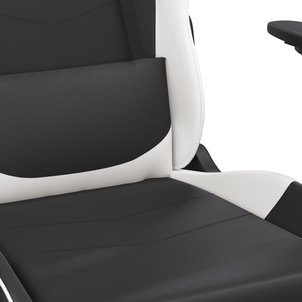 Gaming-Stuhl mit Massagefunktion Schwarz und Rot Kunstleder