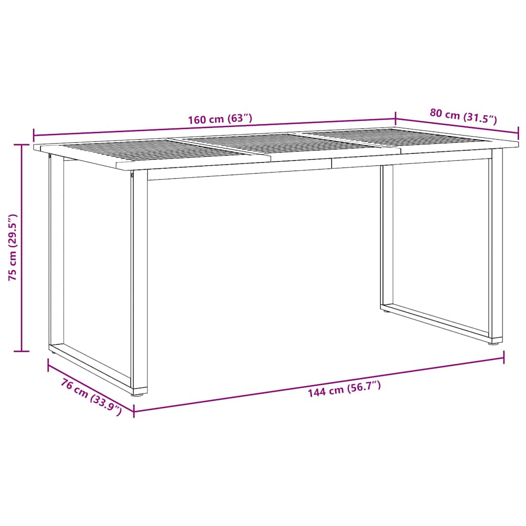 Garten Essgruppe 5 pcs Grau Massivholz Akazie