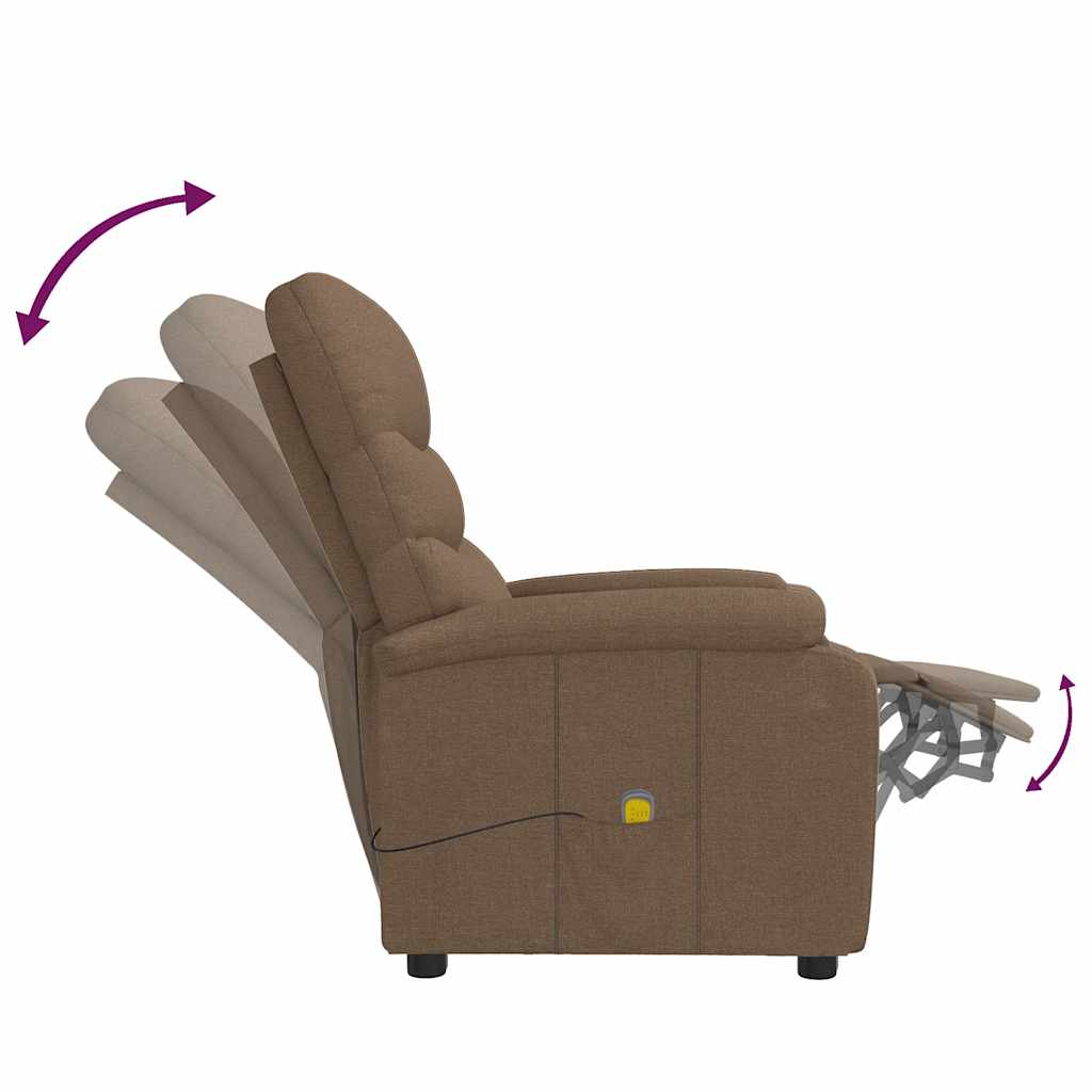 Massagesessel Dunkelgrau Stoff