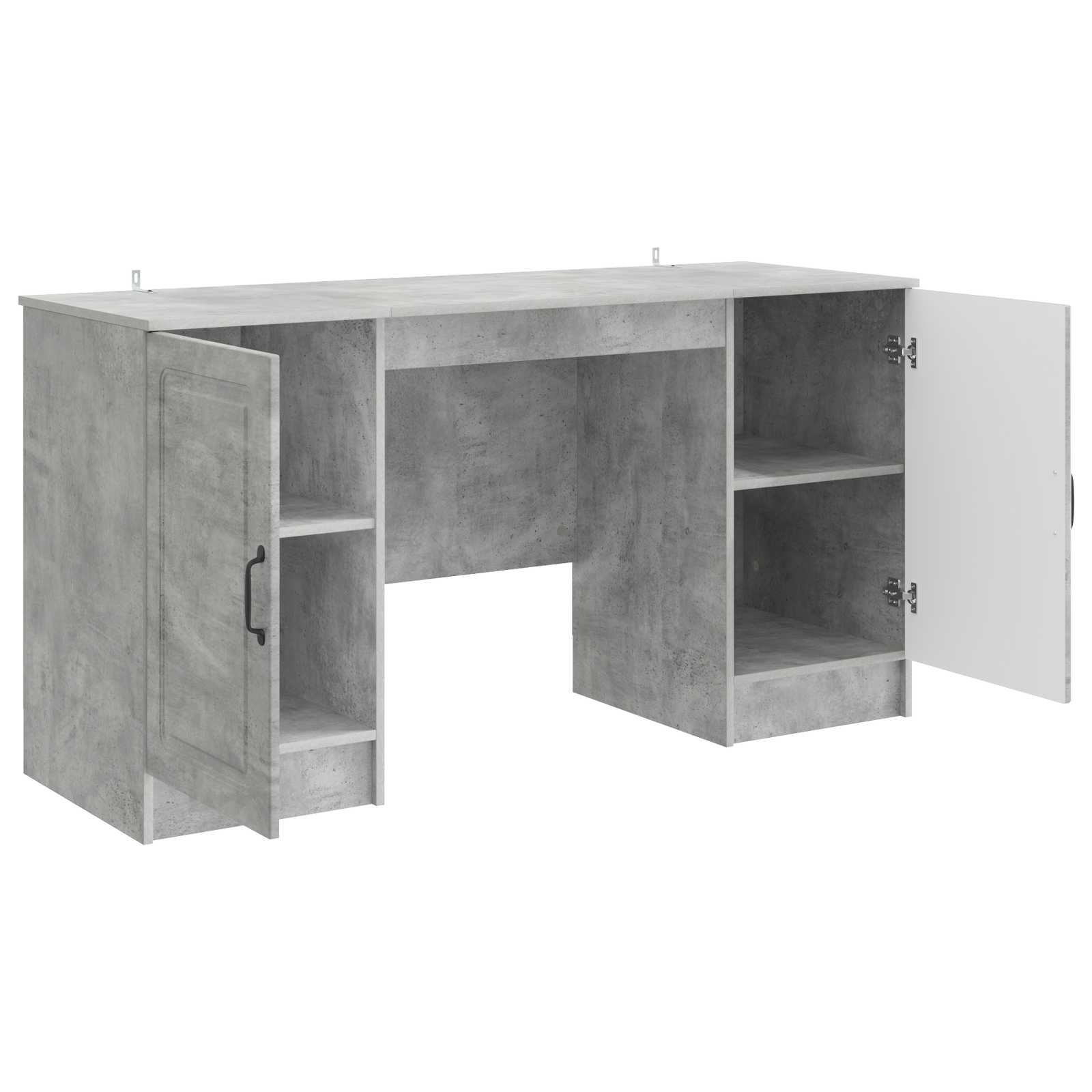 Schreibtisch mit Regal Schwarz 142,5 x 50 x 75 cm Holzwerkstoff