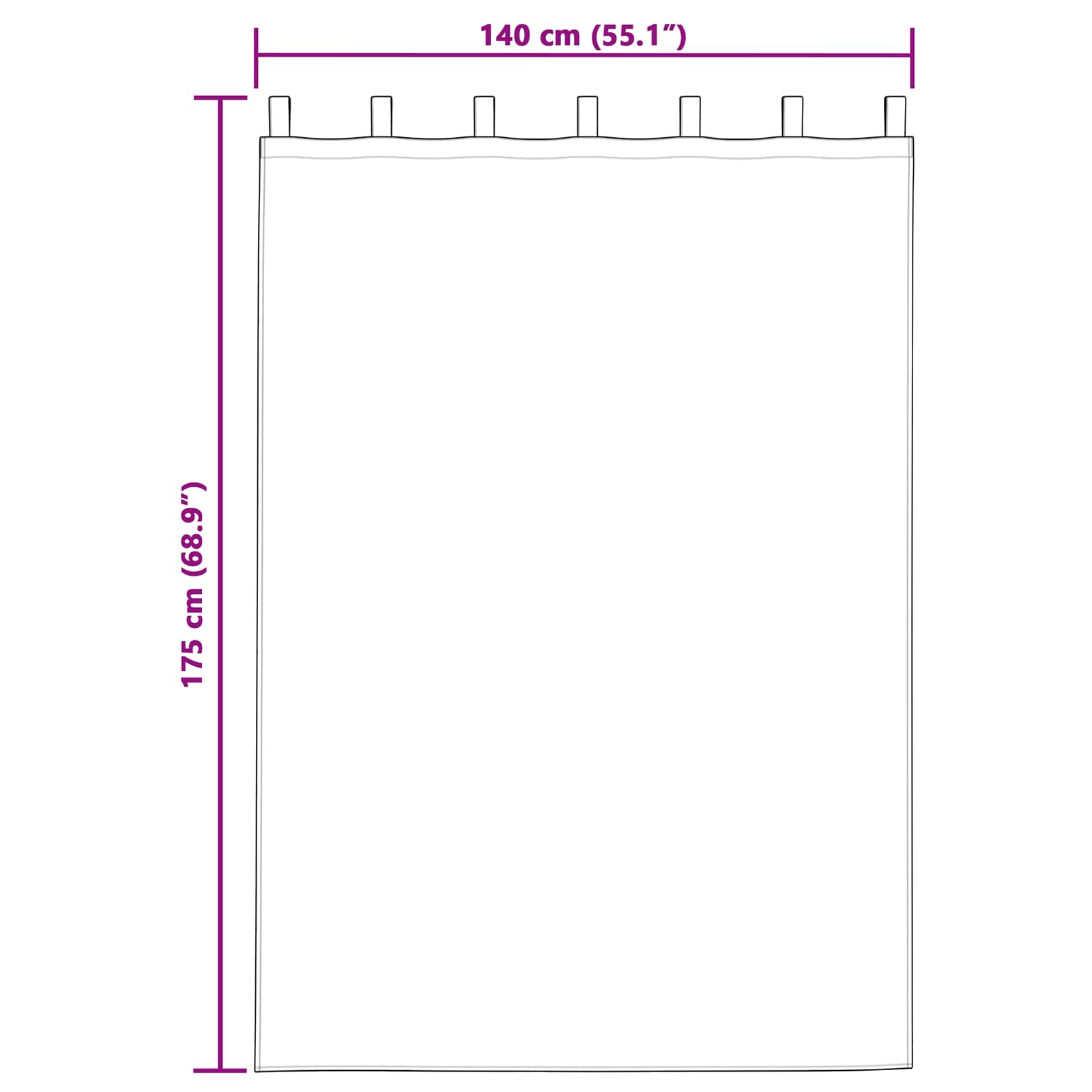 Verdunkelungsvorhänge 2 pcs Schwarz 140 x 140 cm Samt