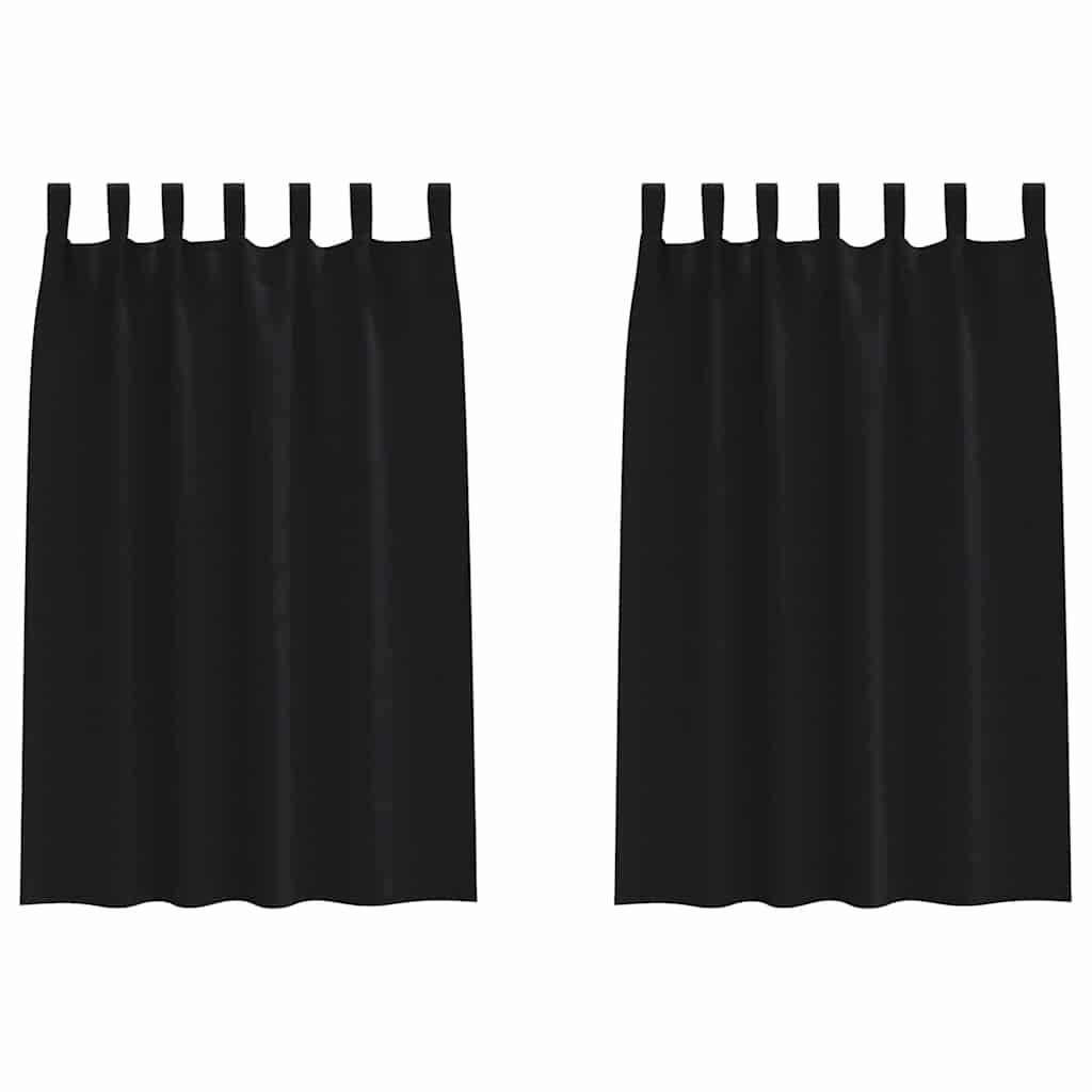 Verdunkelungs-Vorhänge mit Ringen 2 pcs Beige 140 x 140 cm