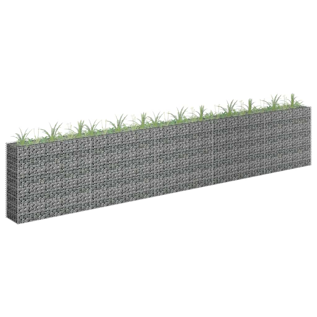 Gabionen-Hochbeet Verzinkter Stahl 90x30x10 cm
