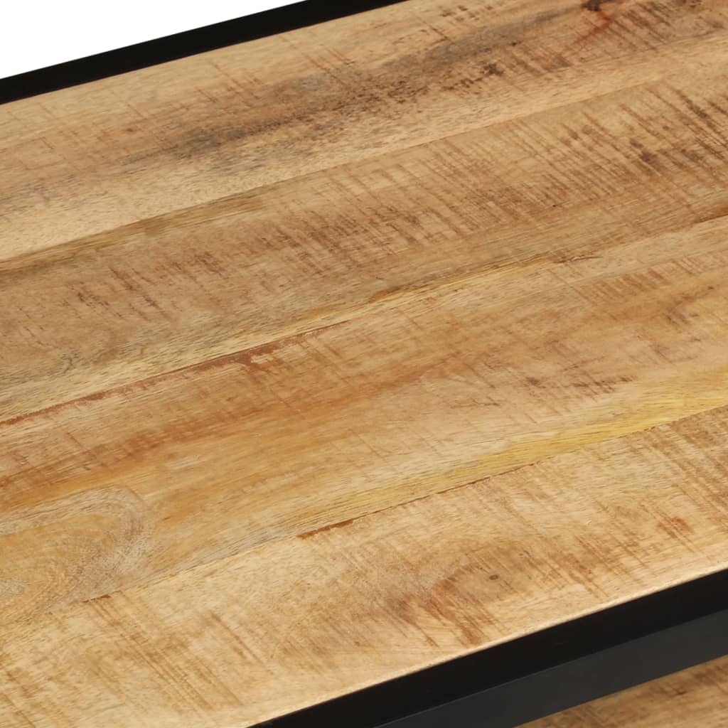Couchtisch 40x40x36 cm Raues Mango-Massivholz