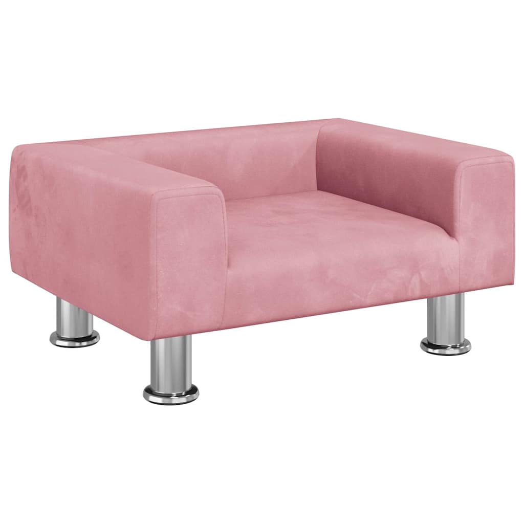 Hundebett Blau 70x45x26,5 cm Samt