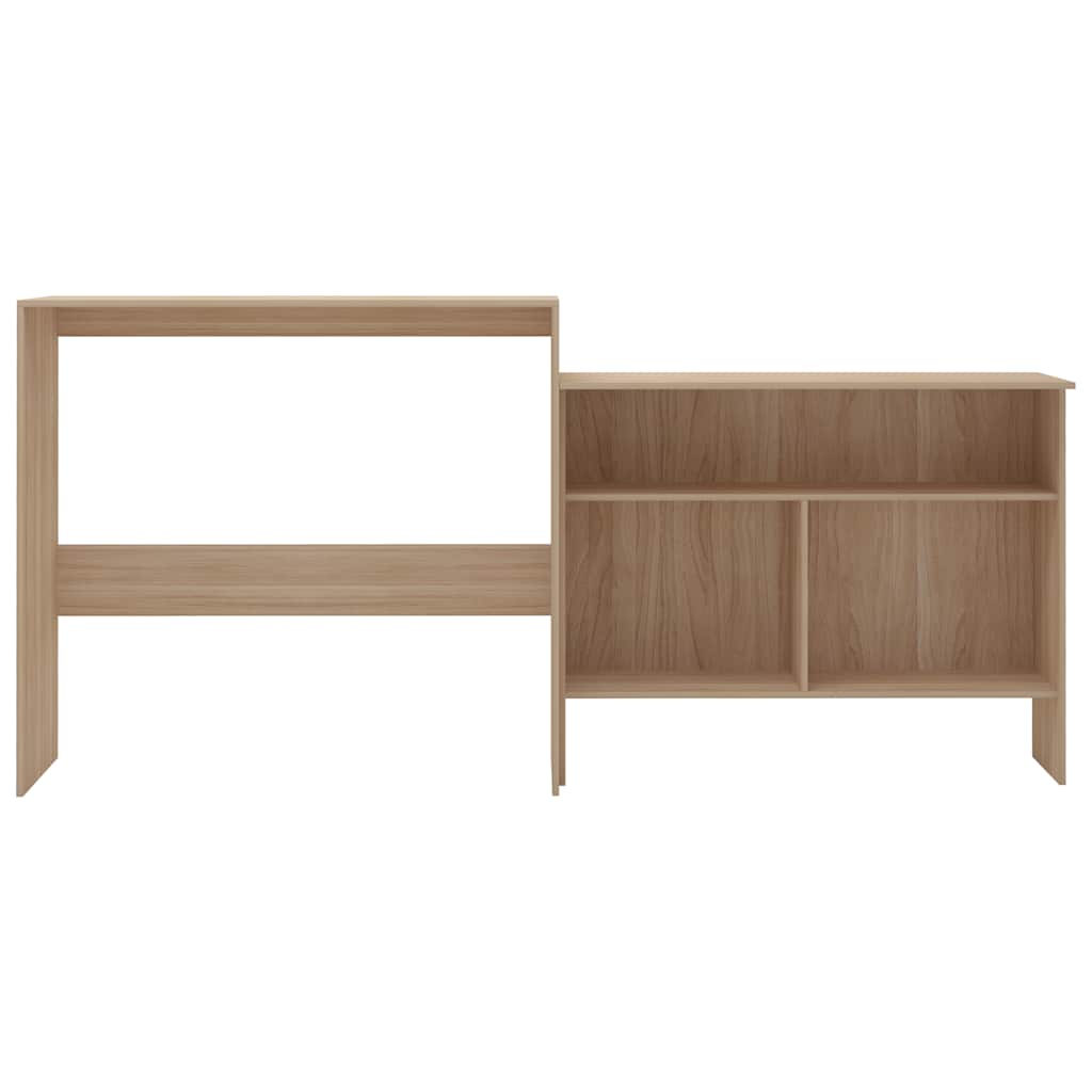 Bartisch mit 2 Tischplatten Weiß 130x40x120 cm