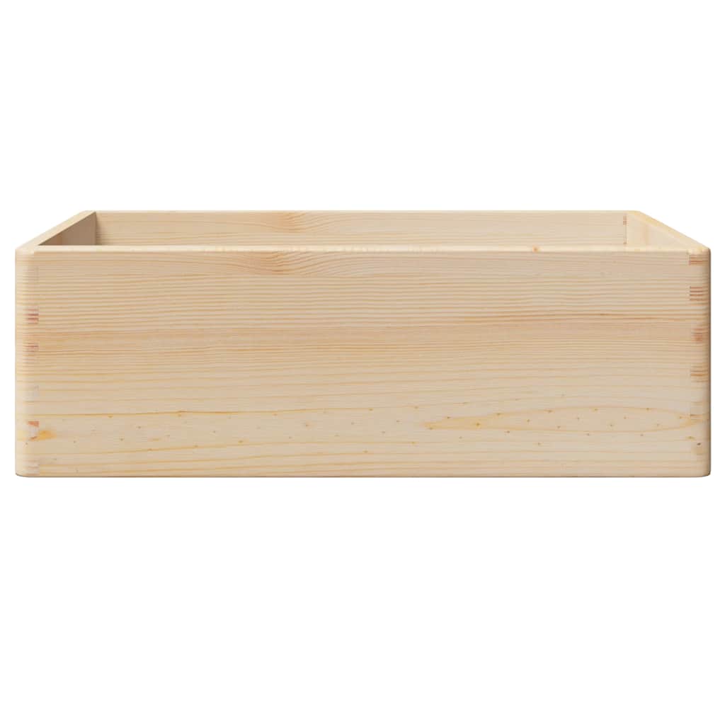 Holzkiste mit Deckel 40x30x13 cm Massivholz Kiefer
