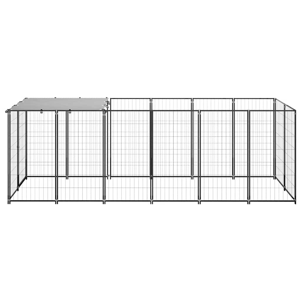 Hundezwinger 110x110x110 cm Stahl Schwarz