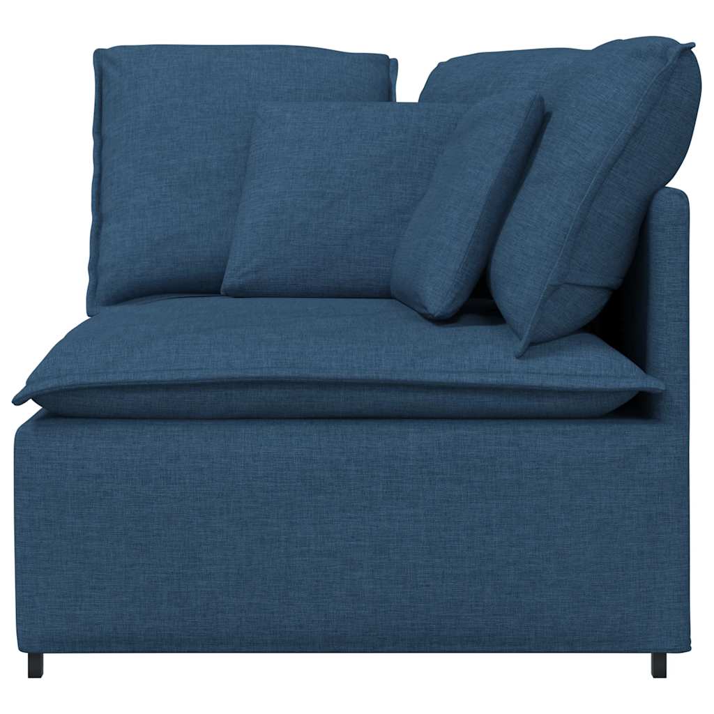 Modulares Sofa Endmodul mit Armlehne Kissen Hellgrau 100 cm