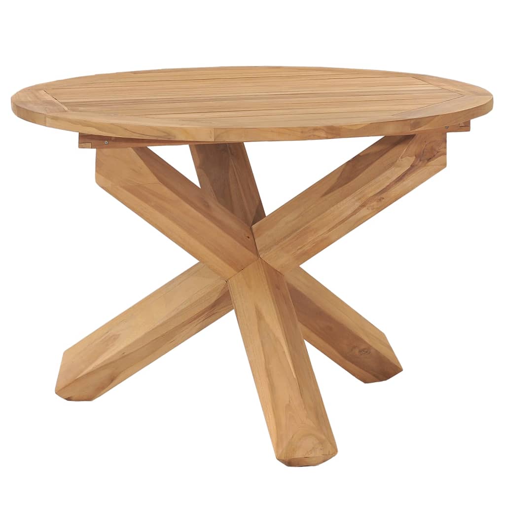 Garten-Esstisch Ø90x75 cm Massivholz Teak
