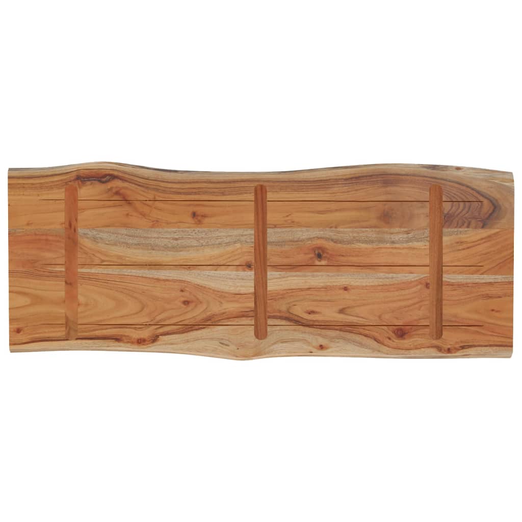 Tischplatte 40x40x2,5 cm Rechteckig Massivholz Akazie Baumkante