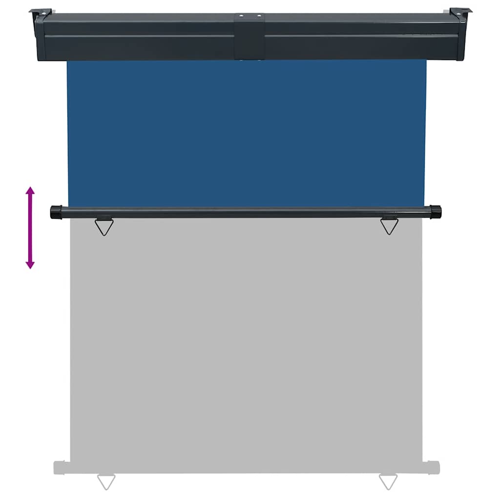 Balkon Seitenmarkise 60 x 250 cm 100% Polyester Eisen Stahl