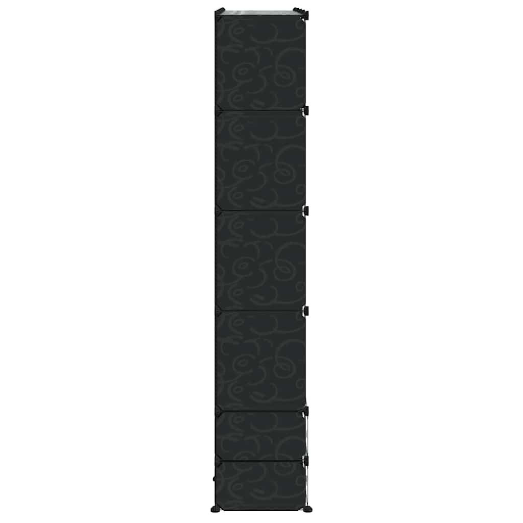Modularer Schrank mit 9 Fächern 109x36,5x143cm Schwarz und Weiß