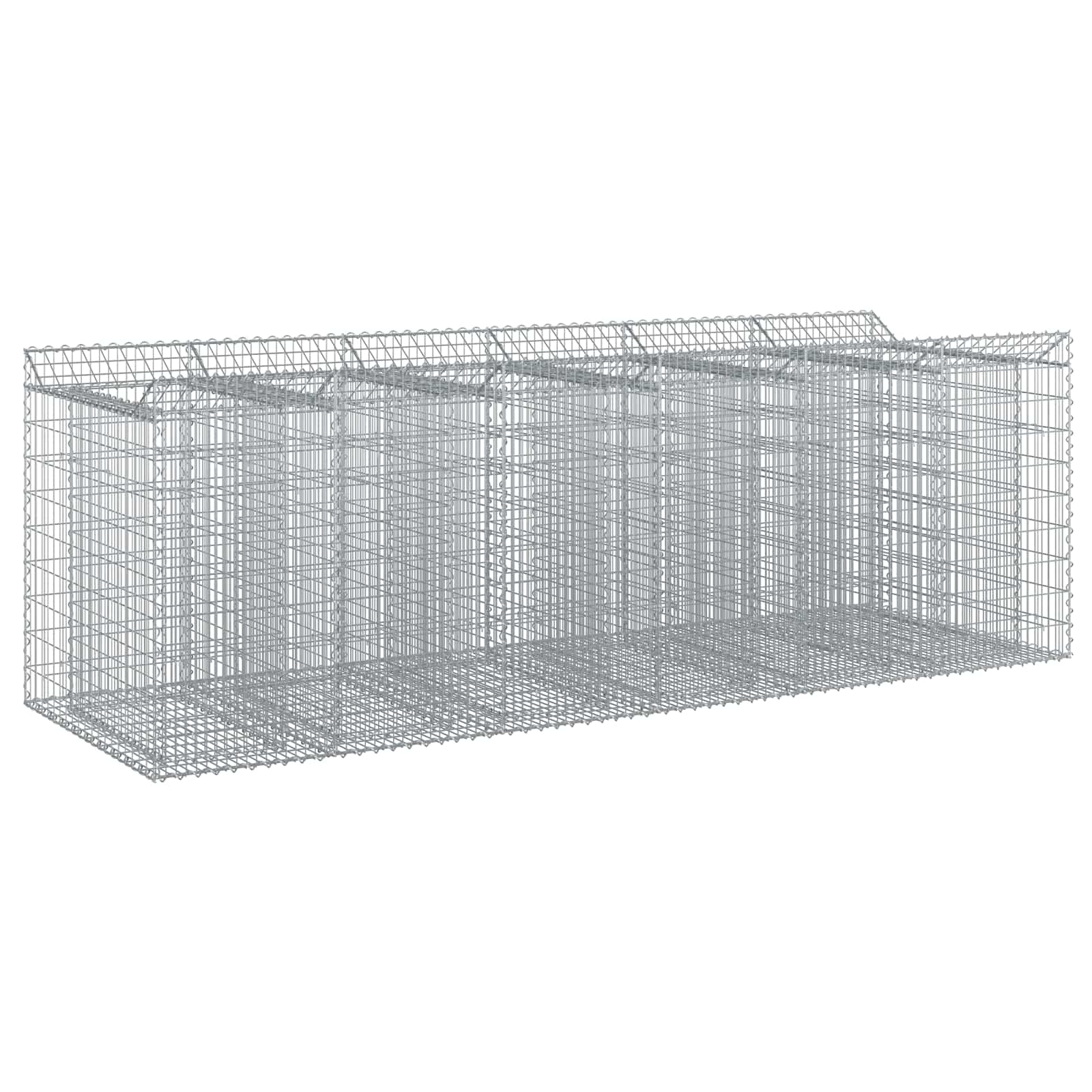 Gabionen-Hochbeet 2 pcs Silber