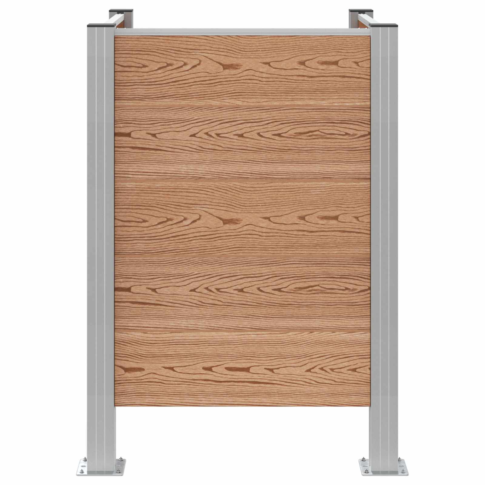 Mülltonnenzaun Braun 161 x 85 x 115 cm Aluminium und WPC