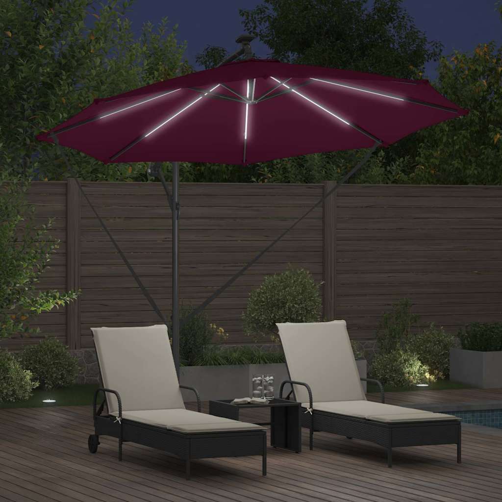 Sonnenschirm Sand 294 x 294 x 248 cm Polyester und Aluminium