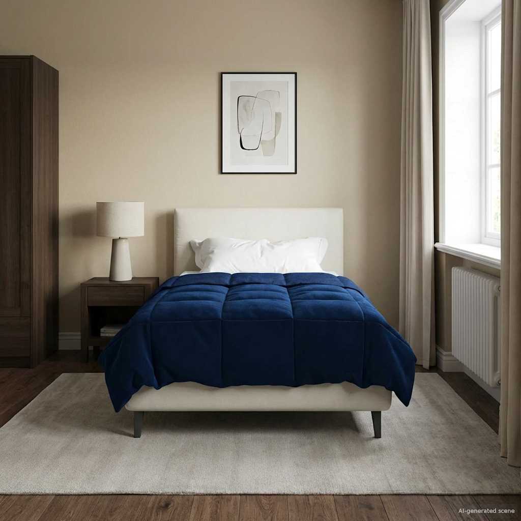 Winterbettdecke Gepolstert Anthrazit 240 x 260 cm Mikrofaser