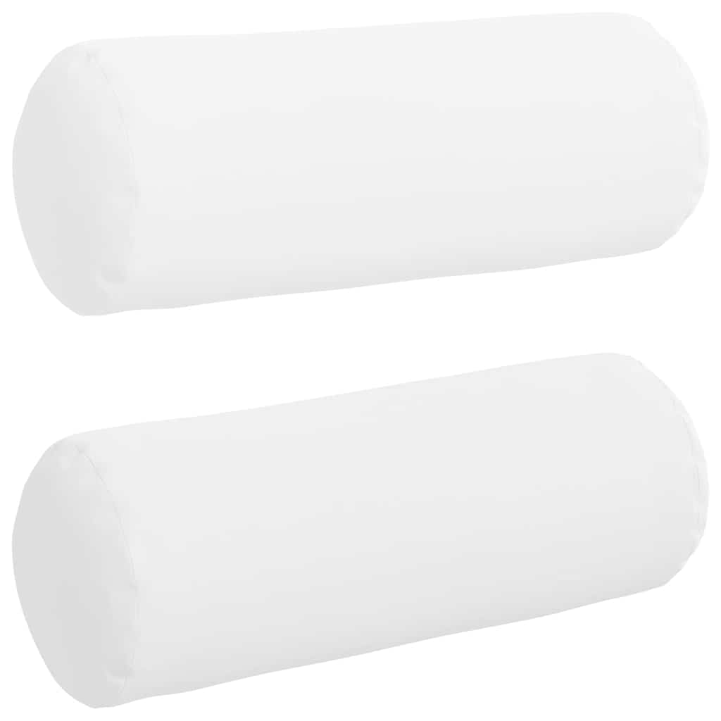 Bolsterkissen 2 Stück Hellgrau Ø 15 x 40 cm Stoff