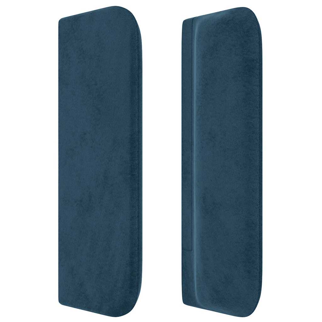 Kopfteil mit Ohren Dunkelblau 93x16x78/88 cm Samt