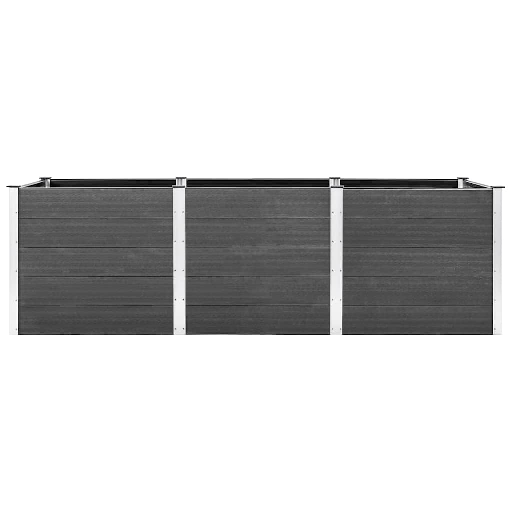 Garten-Hochbeet 200x50x54 cm WPC Grau