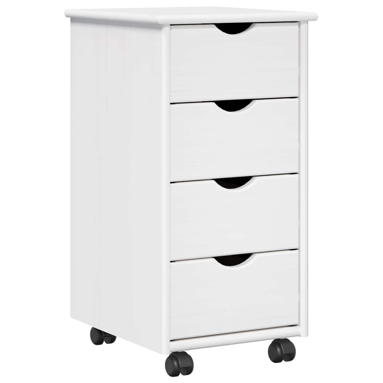 Rollschrank Honigbraun 34 x 39 x 65,5 cm Massivholz Kiefer
